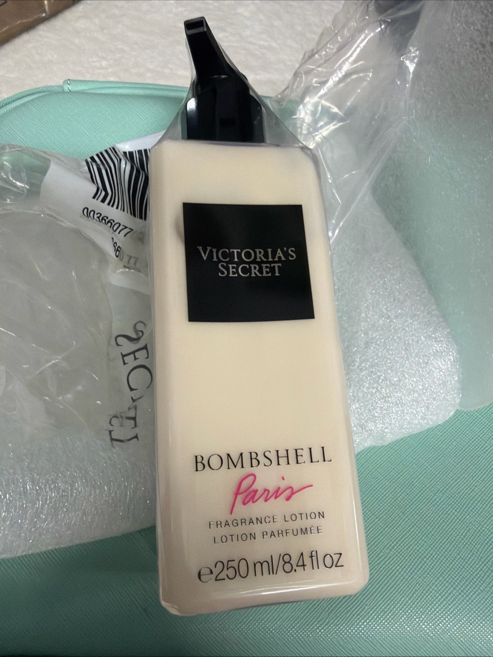 Victoria's Secret Bombshell Paris Lotion — Cream & Pink Accents